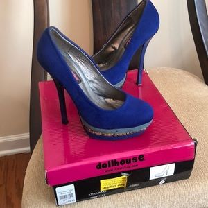 DOLLHOUSE ROYAL BLUE HEELS